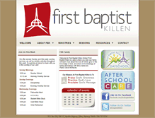 Tablet Screenshot of firstbaptistkillen.org